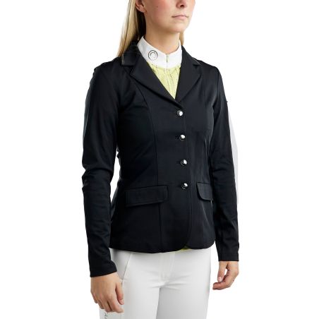 Casaco de competição Montar MoKatniss crystal gun metal mulher