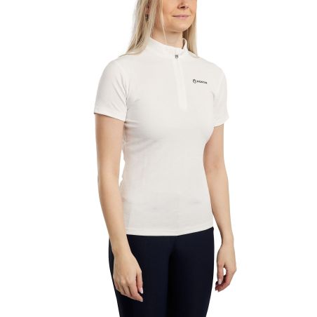 Polo de treino Montar MoCilia refinado de mangas curtas Jacquard feminino