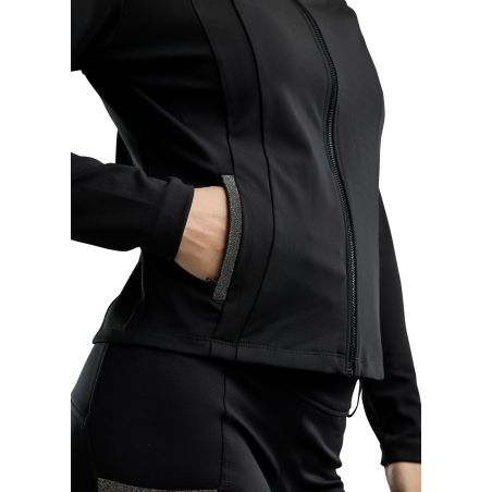 Casaco com fecho completo Montar MoGloria faixa caviar feminino