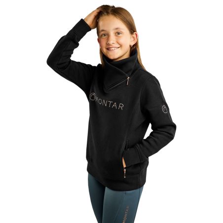 Sweatshirt Montar MoNaja Júnior fecho lateral cristais rose gold