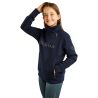 Sweatshirt Montar MoNaja Júnior fecho lateral cristais rose gold - Marinho
