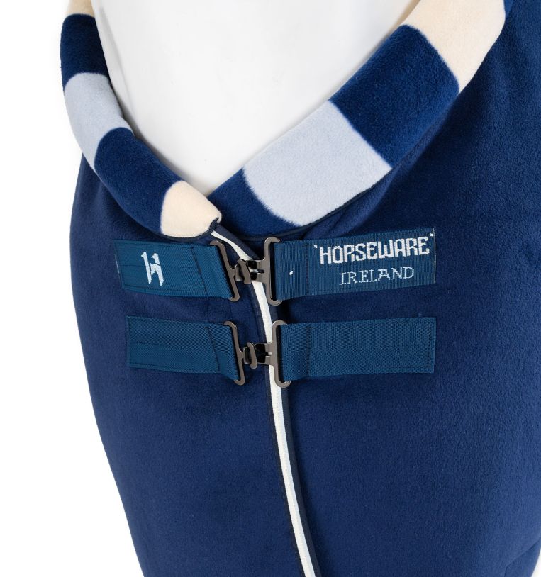 Manta polar Horseware Newmarket Cosy Fleece Cooler Marine witney Azul-marinho Manta polar Horseware Newmarket Cosy Fleece Cooler Marine witney Azul-marinho