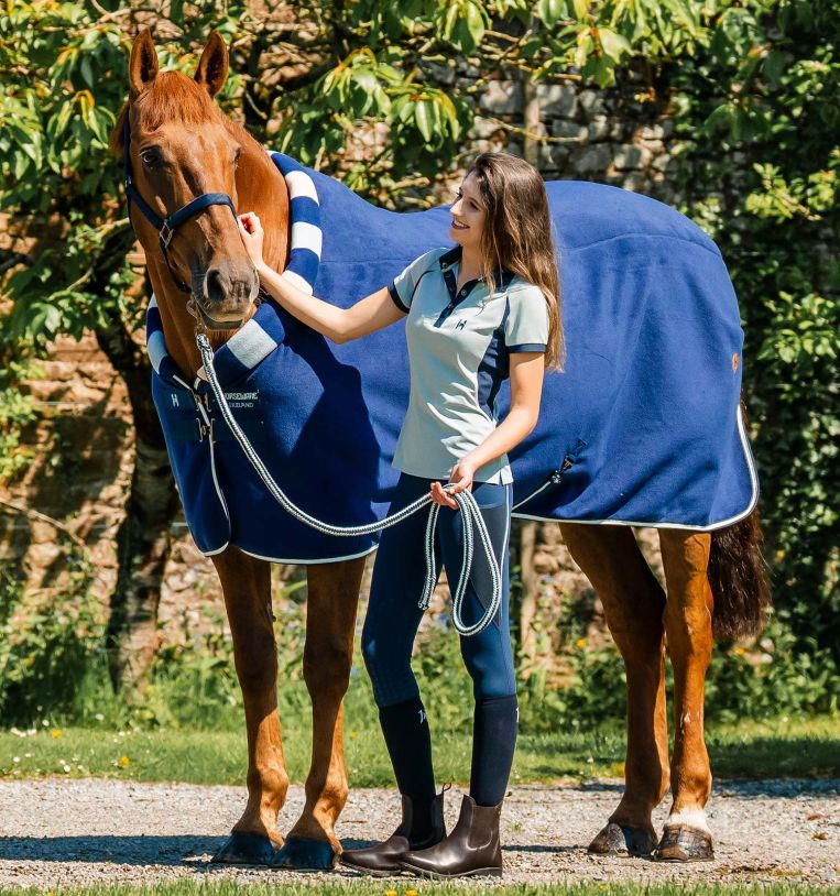 Manta polar Horseware Newmarket Cosy Fleece Cooler Marine witney Azul-marinho