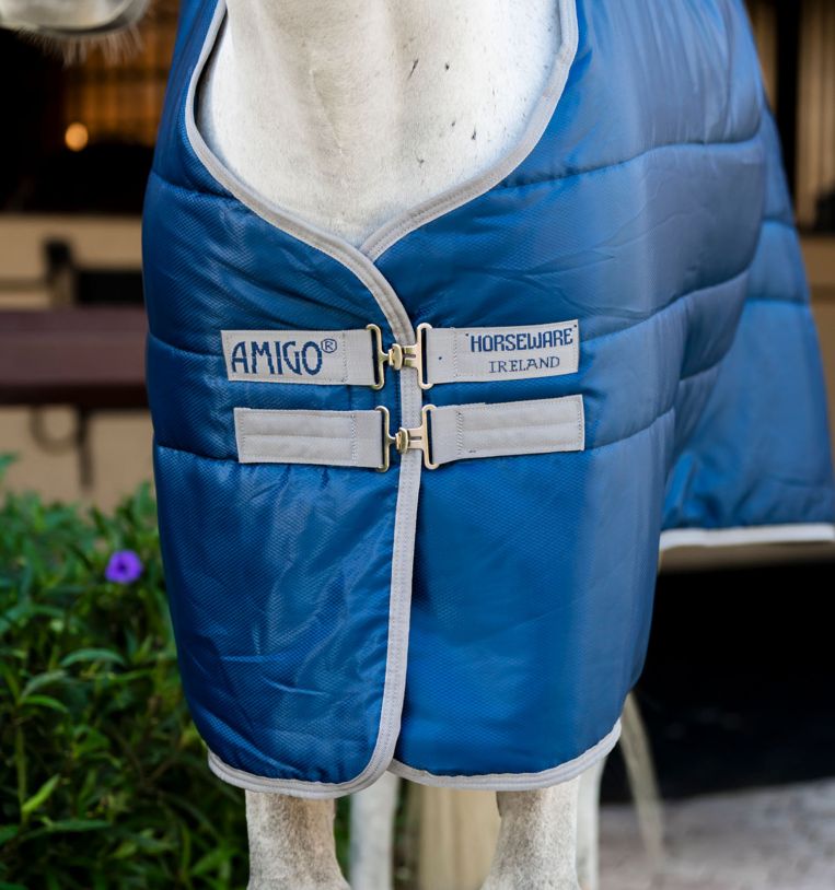 Cobertura de estábulo Horseware Amigo Ripstop Insulator Plus 350g Marinho / cinza titânio Azul-marinho