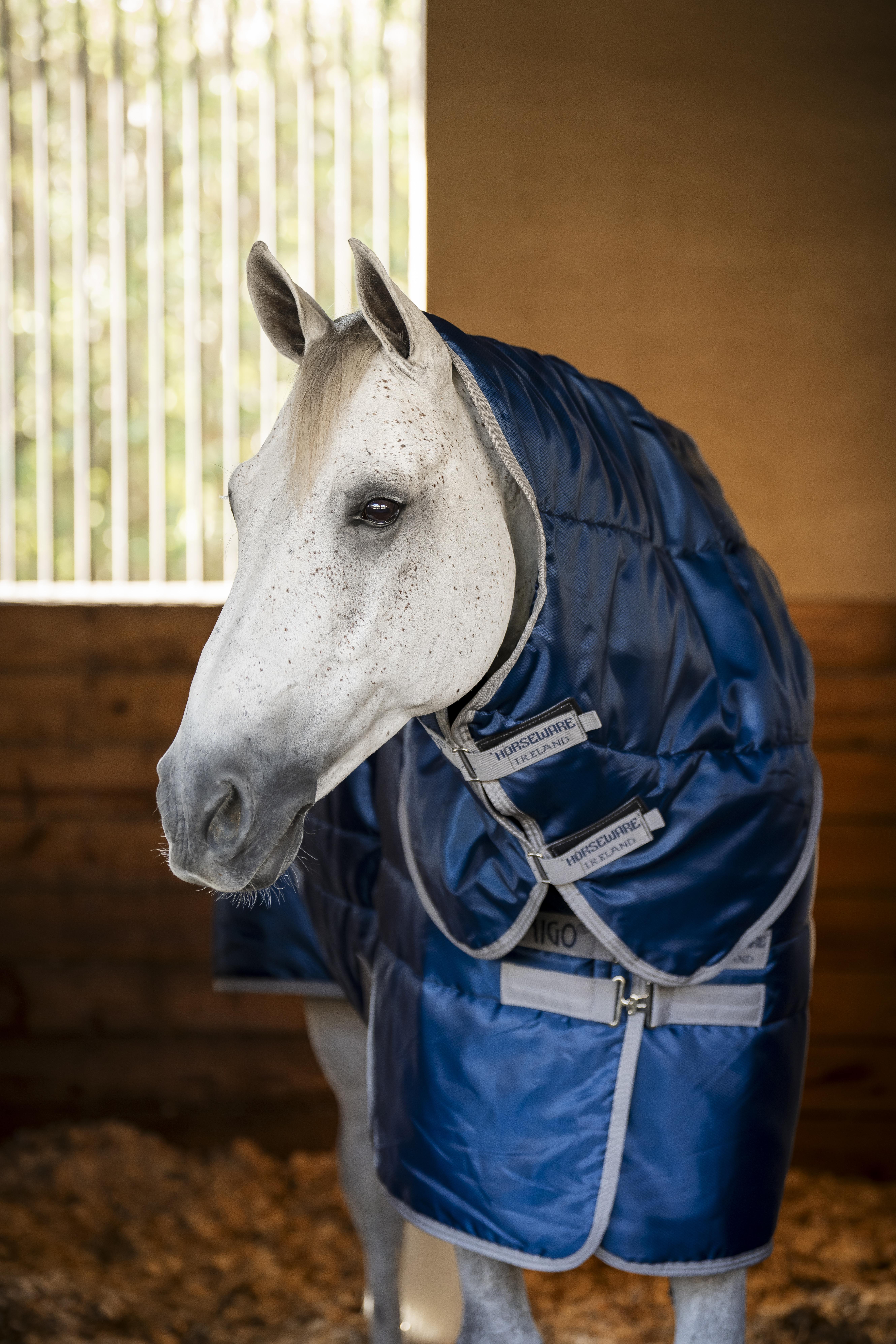 Cobertura de estábulo Horseware Amigo Ripstop Insulator Plus Pônei 200g Marinho / cinza titânio Azul-marinho