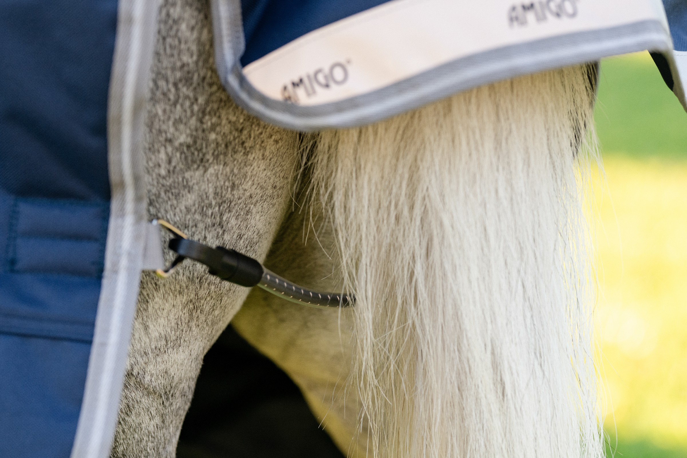 Capa Horseware Amigo 1200D Pônei Turnout 50g Marinho / cinza titânio / prata Azul-marinho