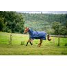 Capa Horseware Amigo 1200D Turnout Plus 50g - Marinho / cinza titânio / prata