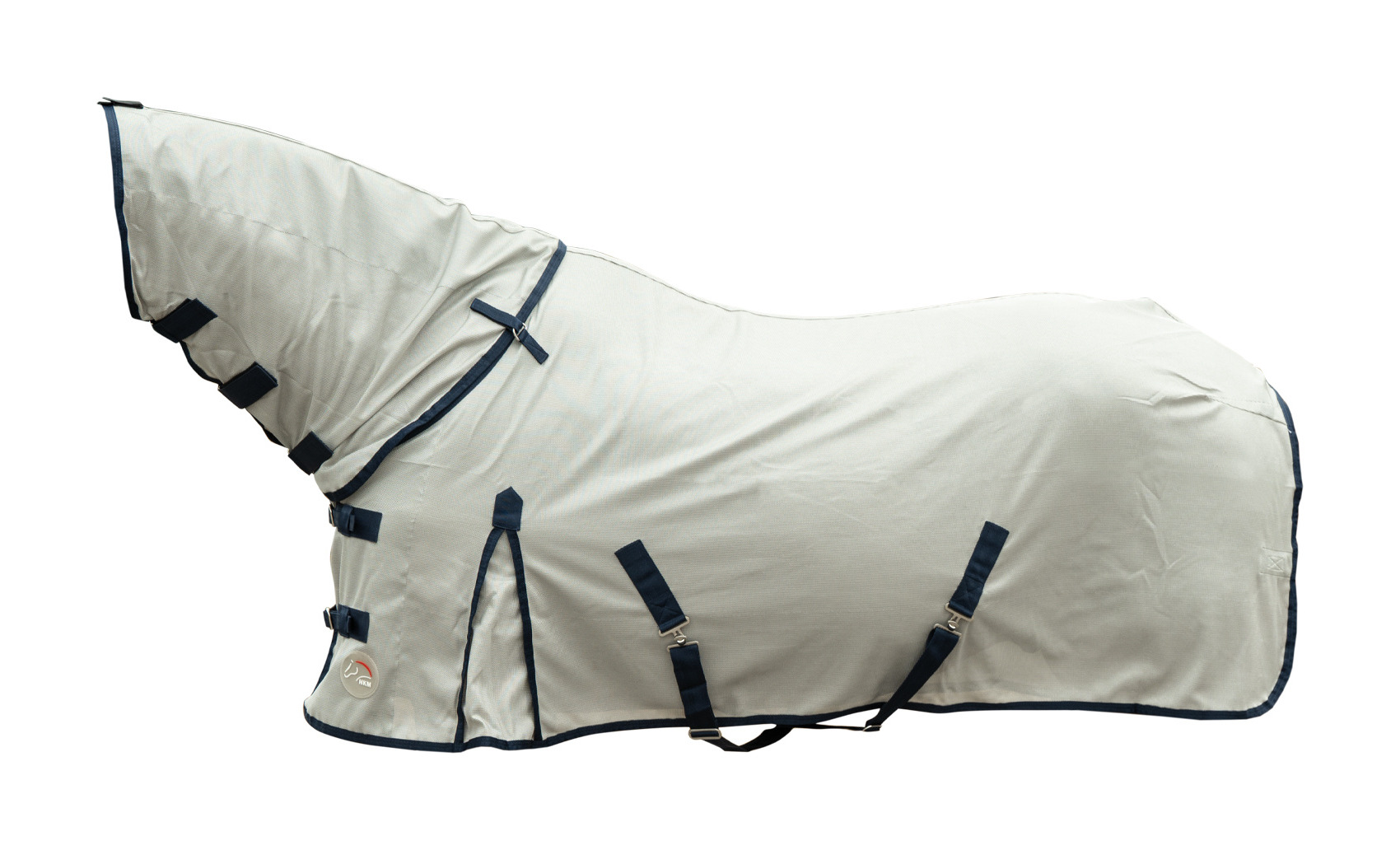 Capa anti-moscas HKM Rain II com pescoço removível Cinzento