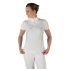 Polo de competição HKM Skadi de manga curta feminino - Branco
