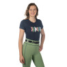 Camiseta HKM Mirror - Azul escuro