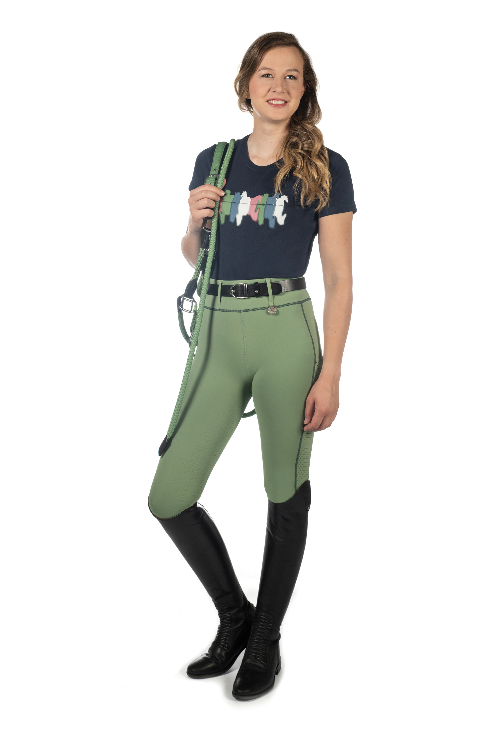 Camiseta HKM Mirror Azul escuro