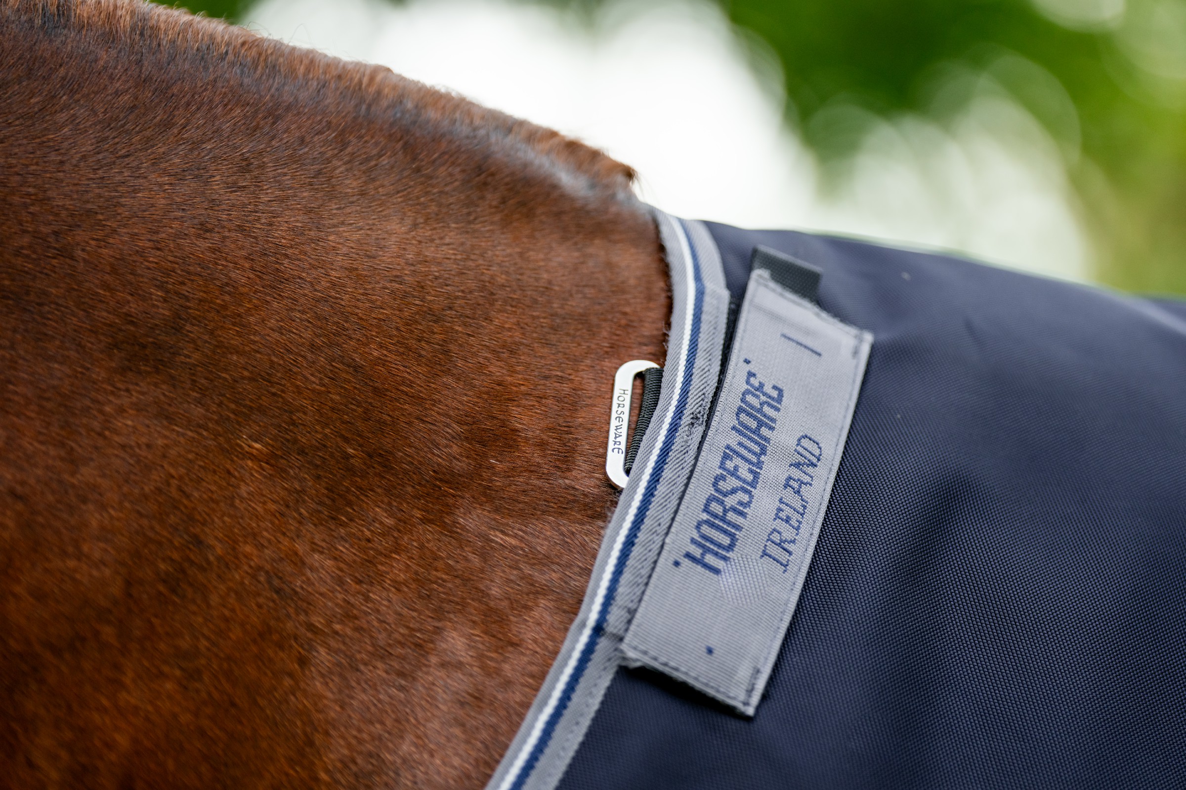 Capa Horseware Rambo 1680D Turnout 0g Marinho / tempestade / cinza prateado Azul-marinho