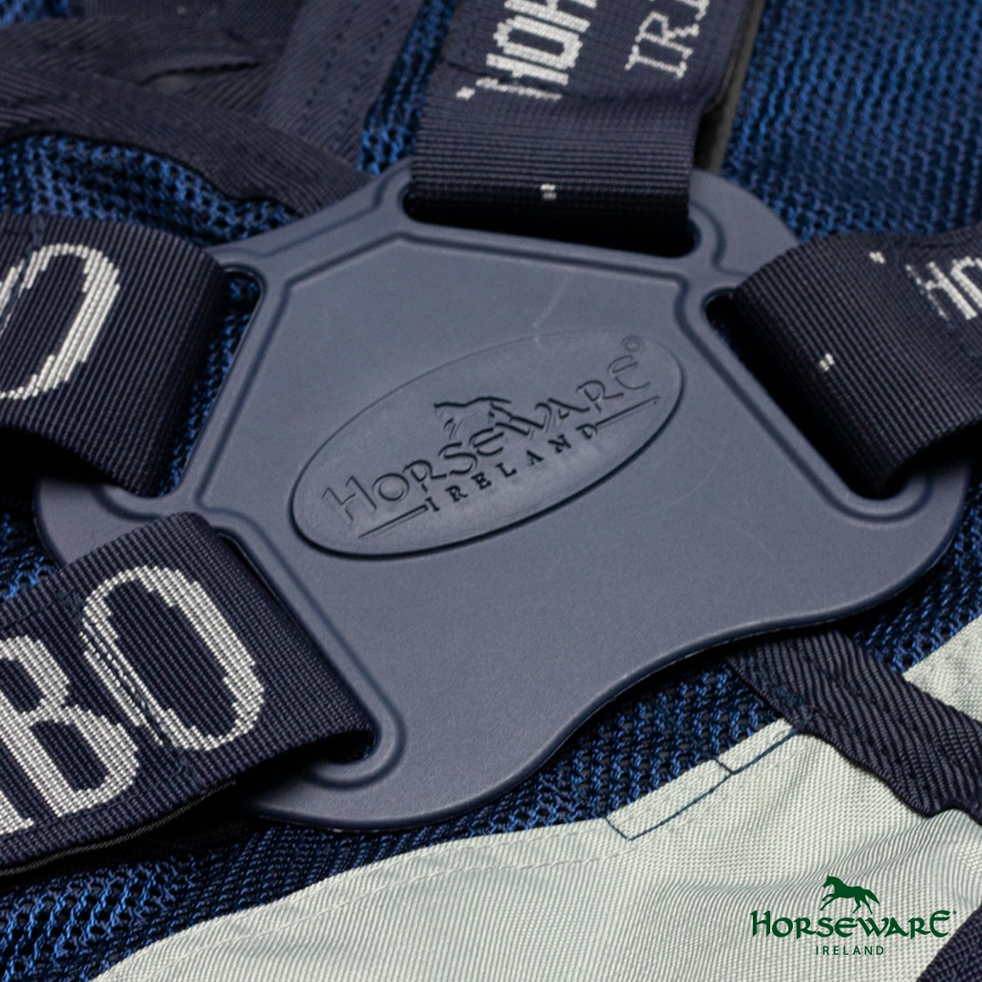 Capa Horseware Rambo Summer Series V-Front Marinho / cinza Azul