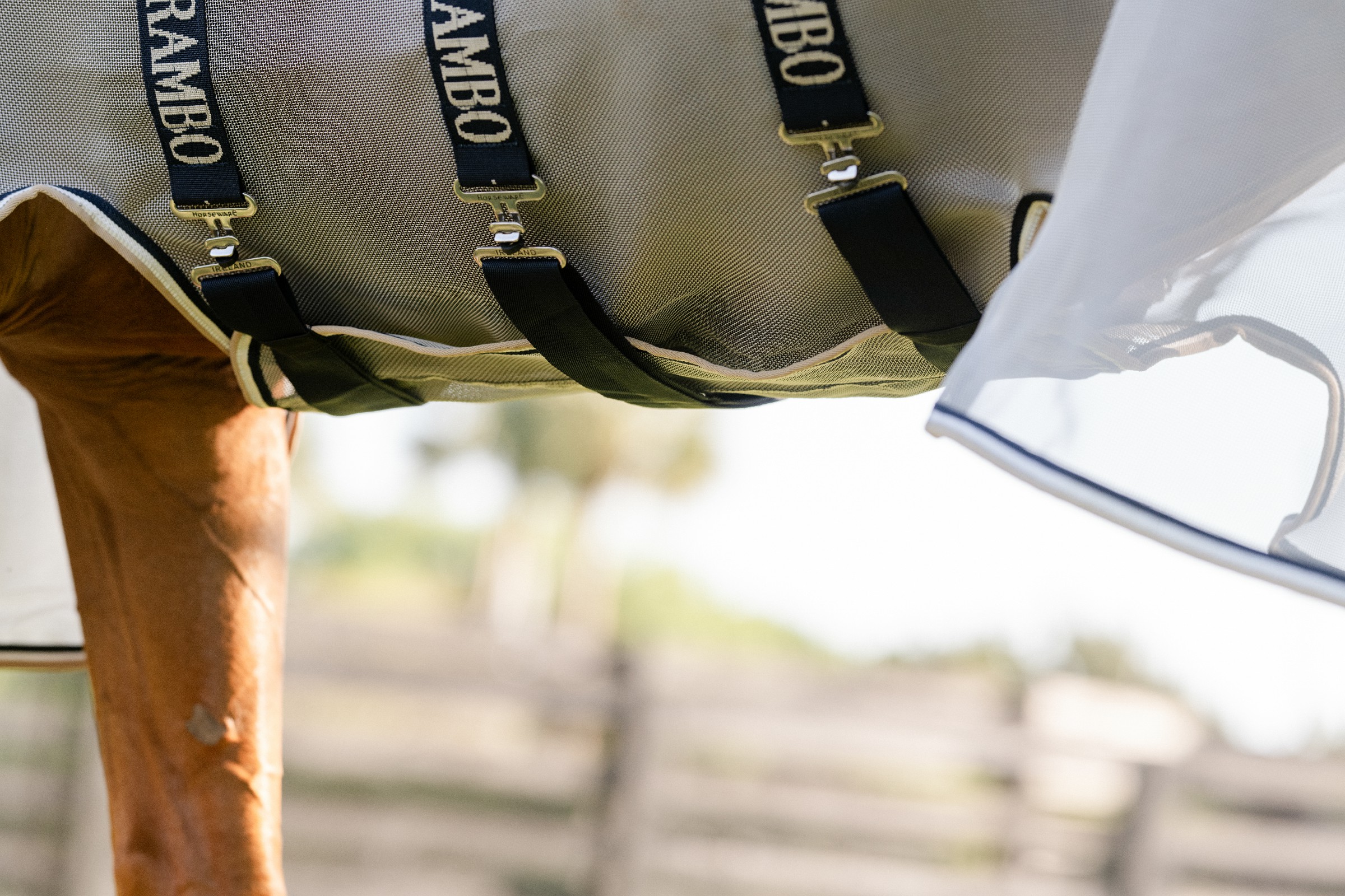 Camisa anti-moscas Horseware Rambo Protector Fieldsafe Prata / marinho