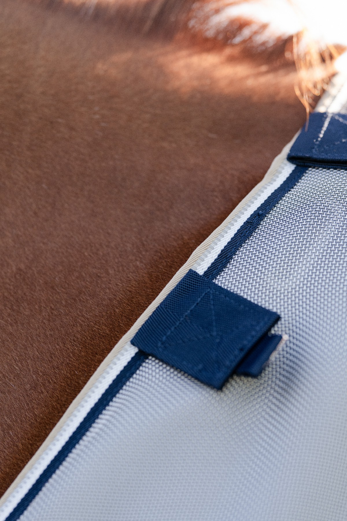 Camisa anti-moscas Horseware Rambo Protector Fieldsafe Prata / marinho
