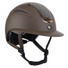 Capacete Imperial Riding Olania Deluxe viseira grande - Castanho