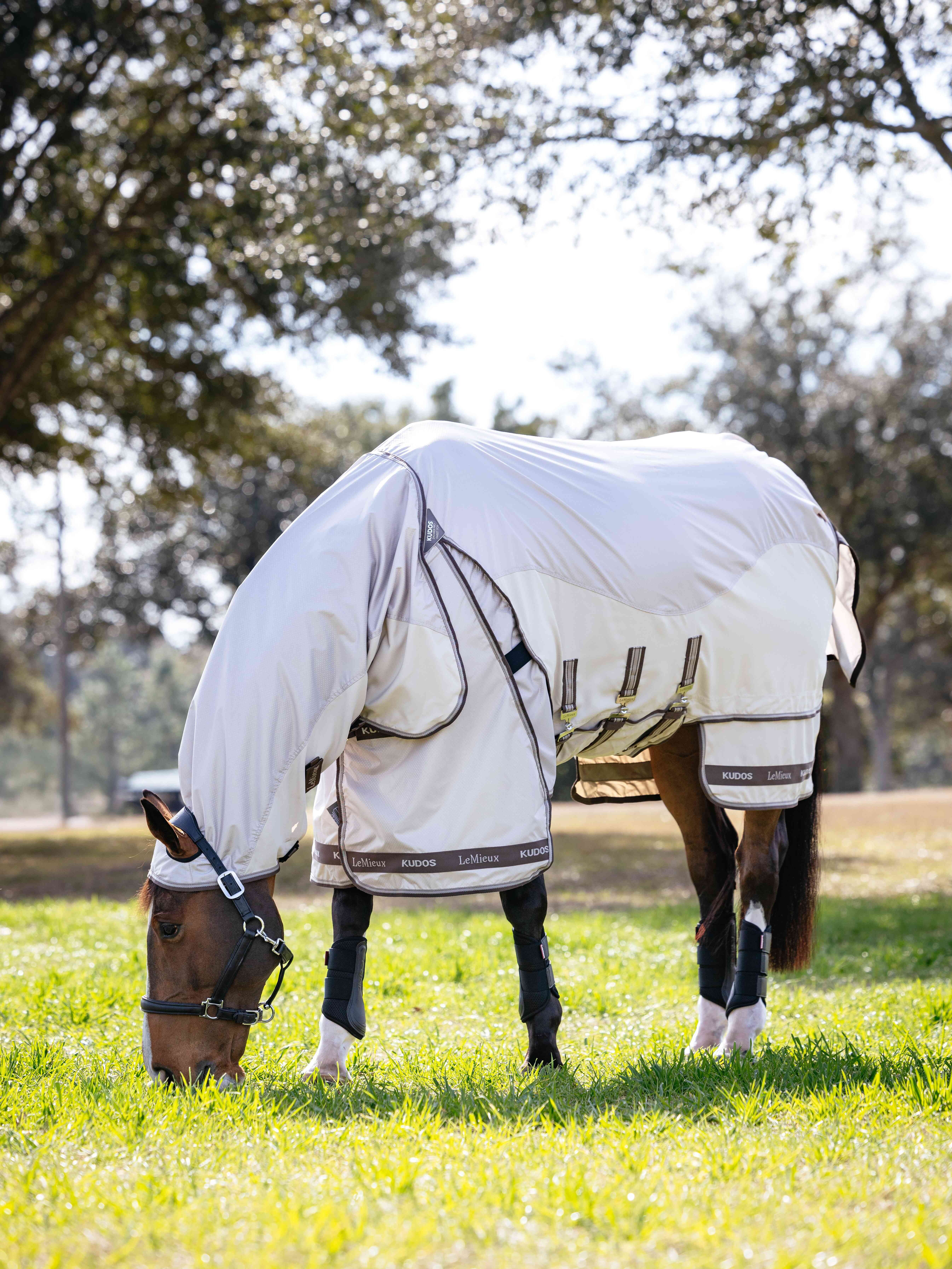 Camisa Kudos LeMieux Shower Pro anti-dermatite Pedra Cinzento