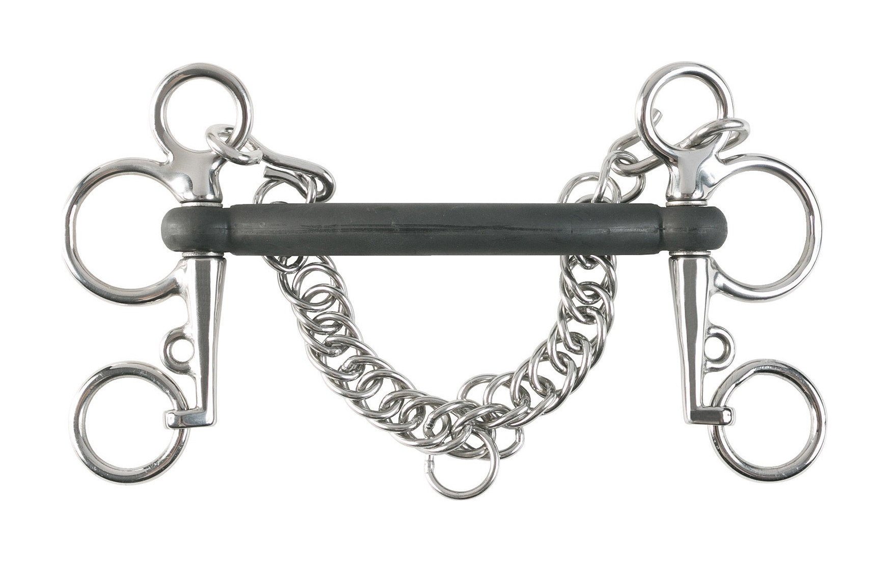 Mors Pelham de borracha curvo Horze Preto Mors Pelham de borracha curvo Horze Preto