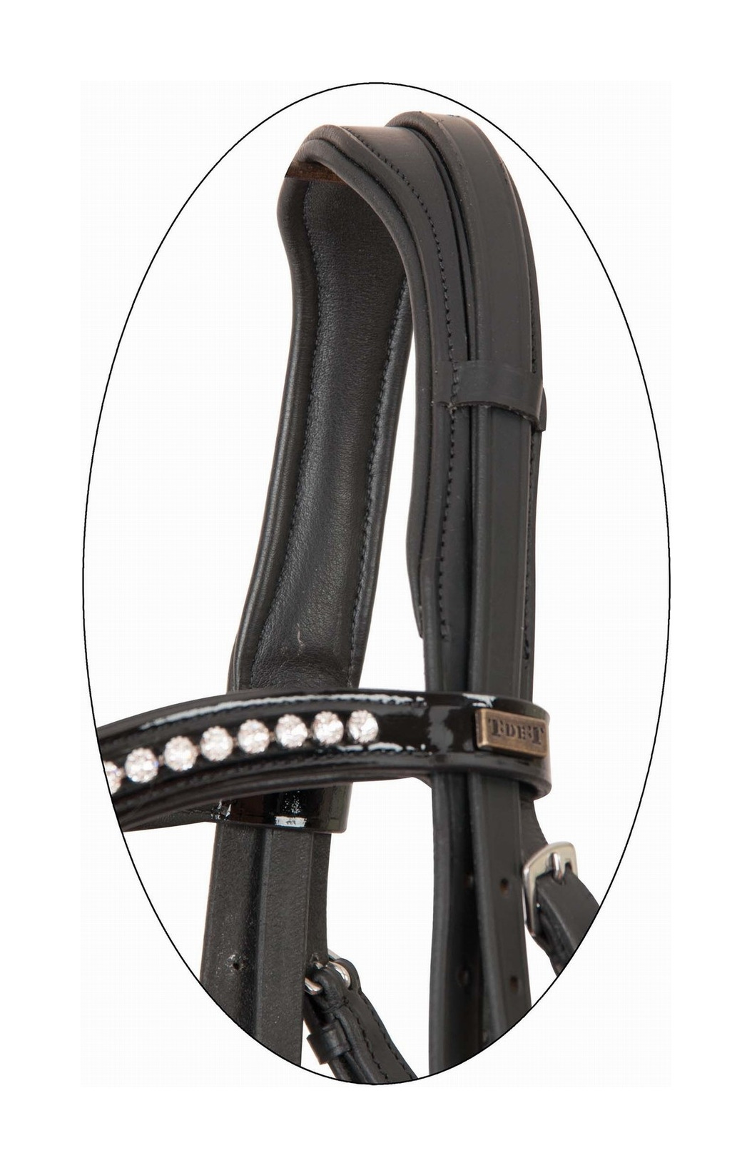 Bridão de adestramento em couro Cézanne T de T Preto Bridão de adestramento em couro Cézanne T de T Preto