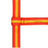 Cabresto ajustável para potro - Vermelho / amarelo / vermelho
