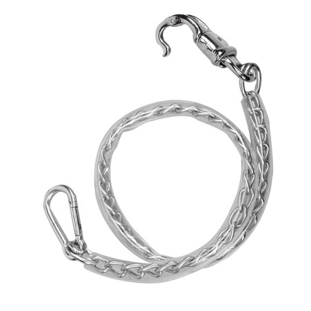 Longa corrente revestida de plástico transparente