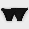 Pack de 2 cuecas menstruais Junior Smoon fluxo médio e abundante - Preto