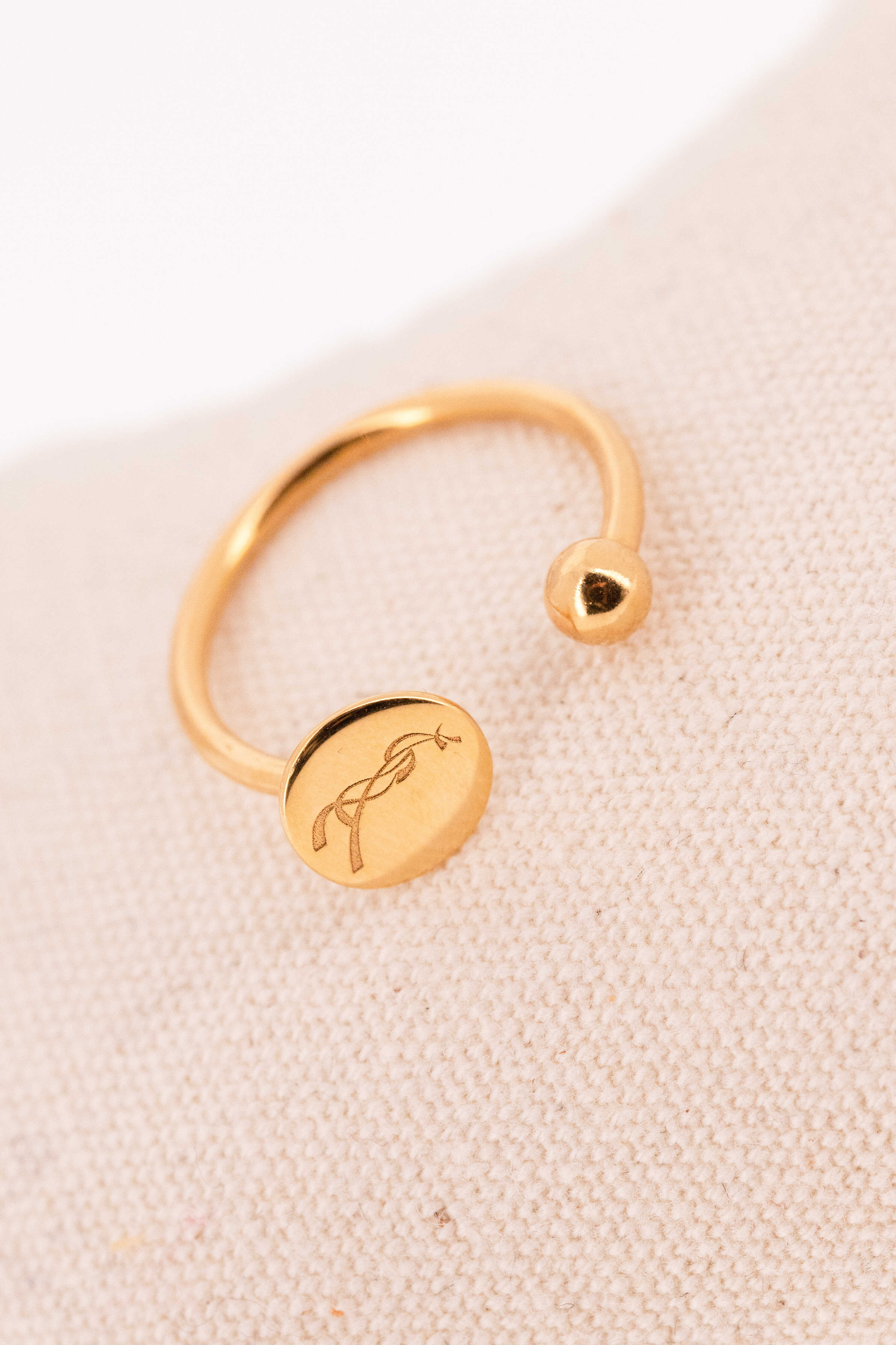 Anel Pénélope Lisa Dourada Ouro Anel Pénélope Lisa Dourada Ouro