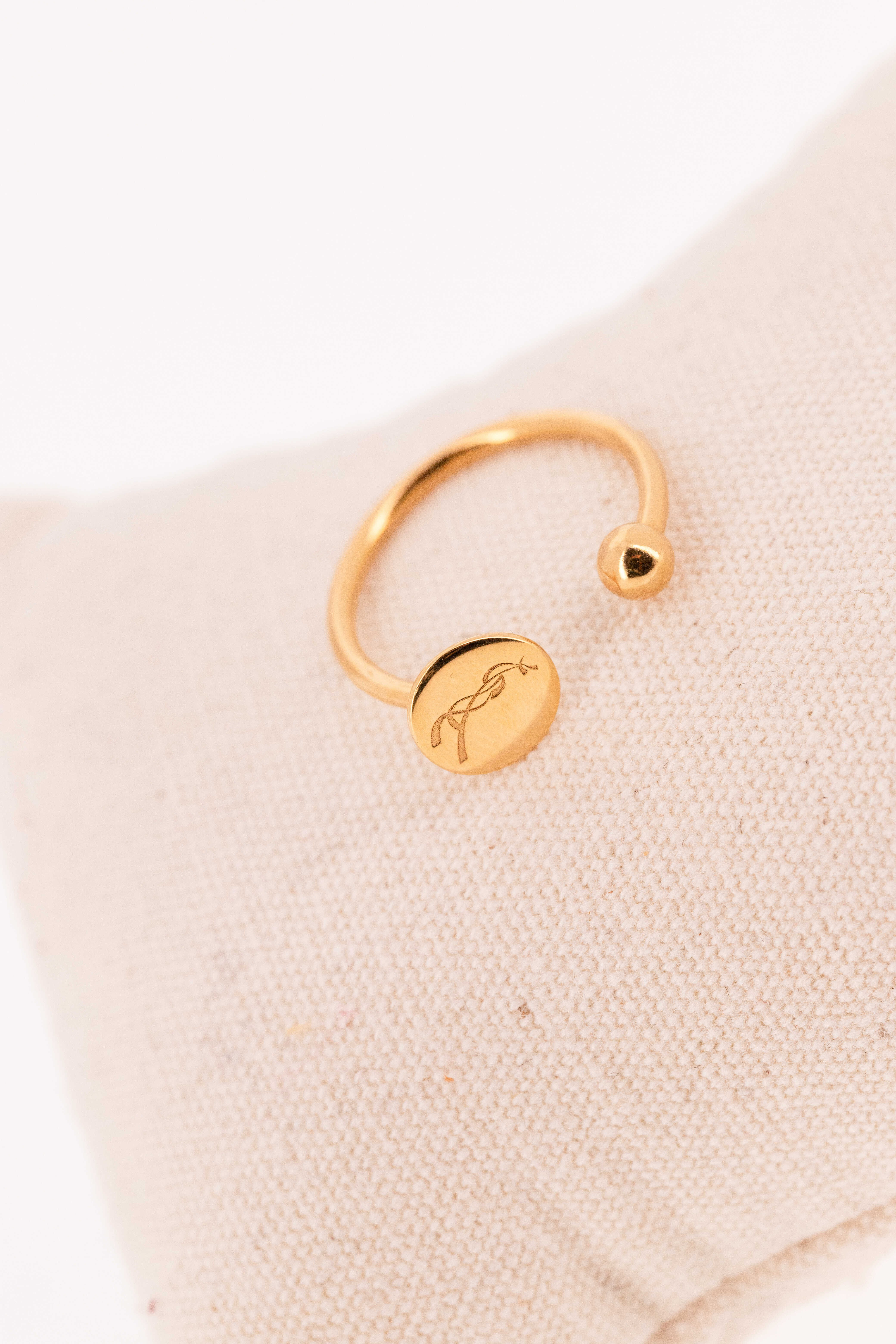 Anel Pénélope Lisa Dourada Ouro Anel Pénélope Lisa Dourada Ouro