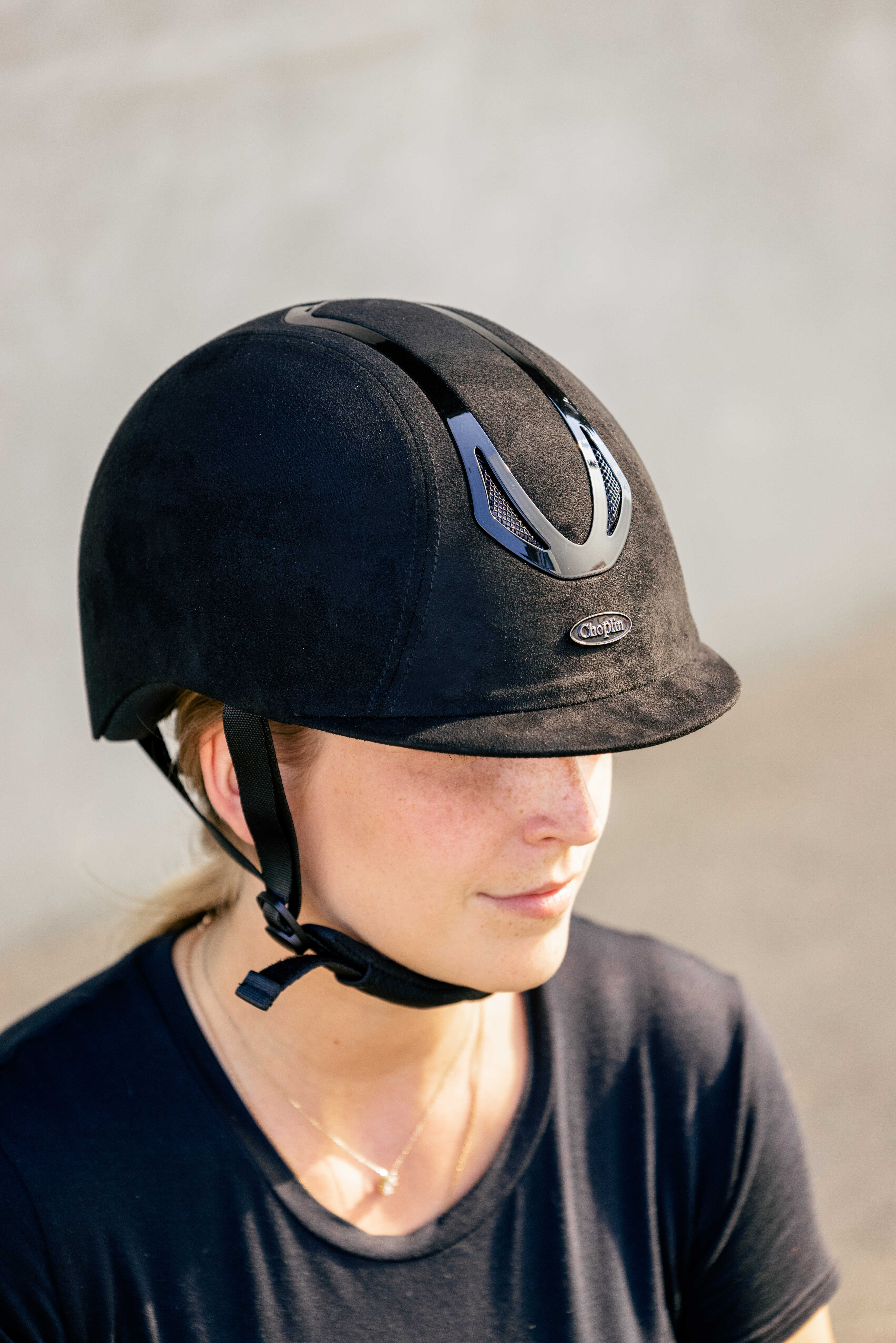 Capacete Choplin Aero Velvet Preto / brilhante