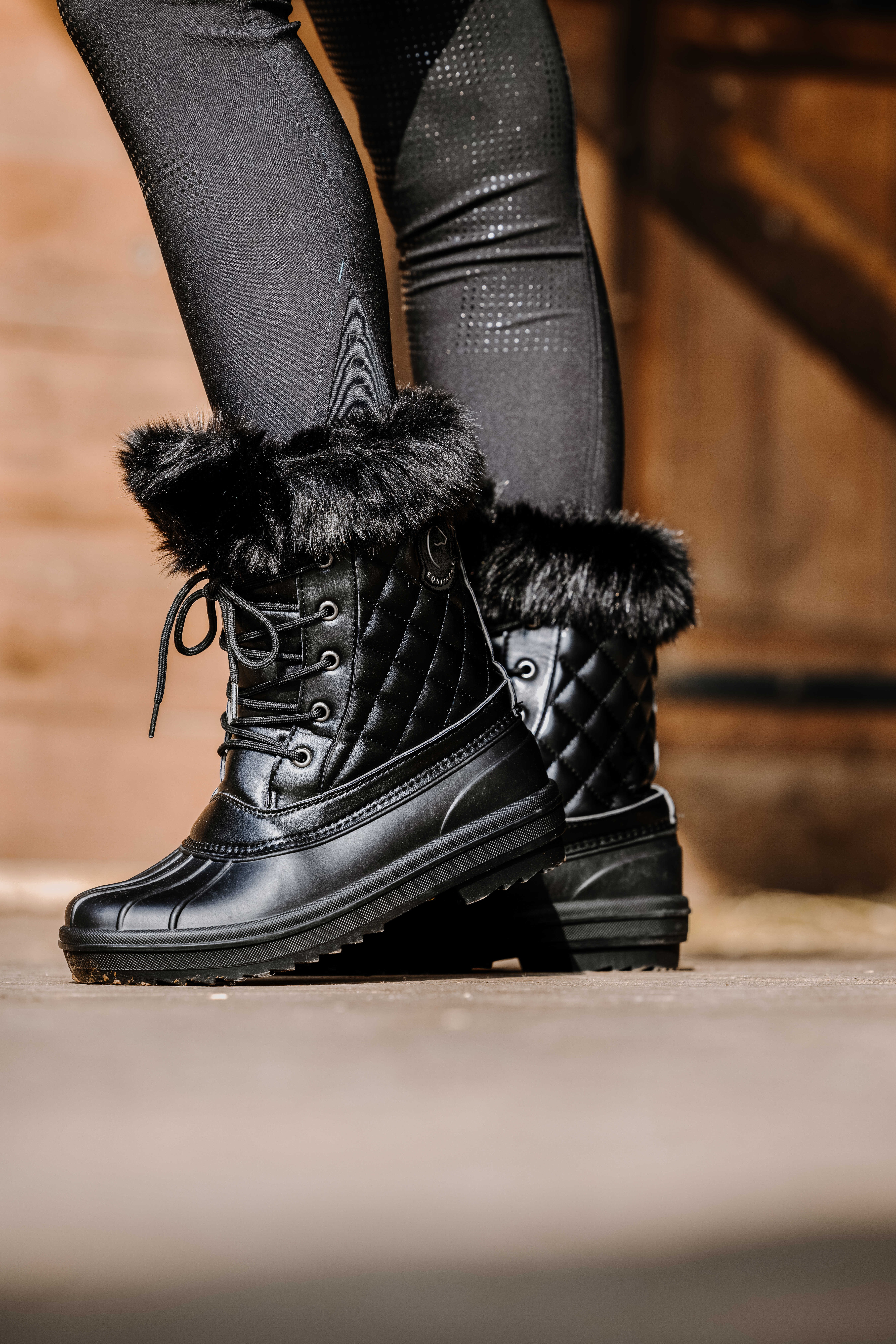 Botas de inverno Equithème Je t'aime Preto