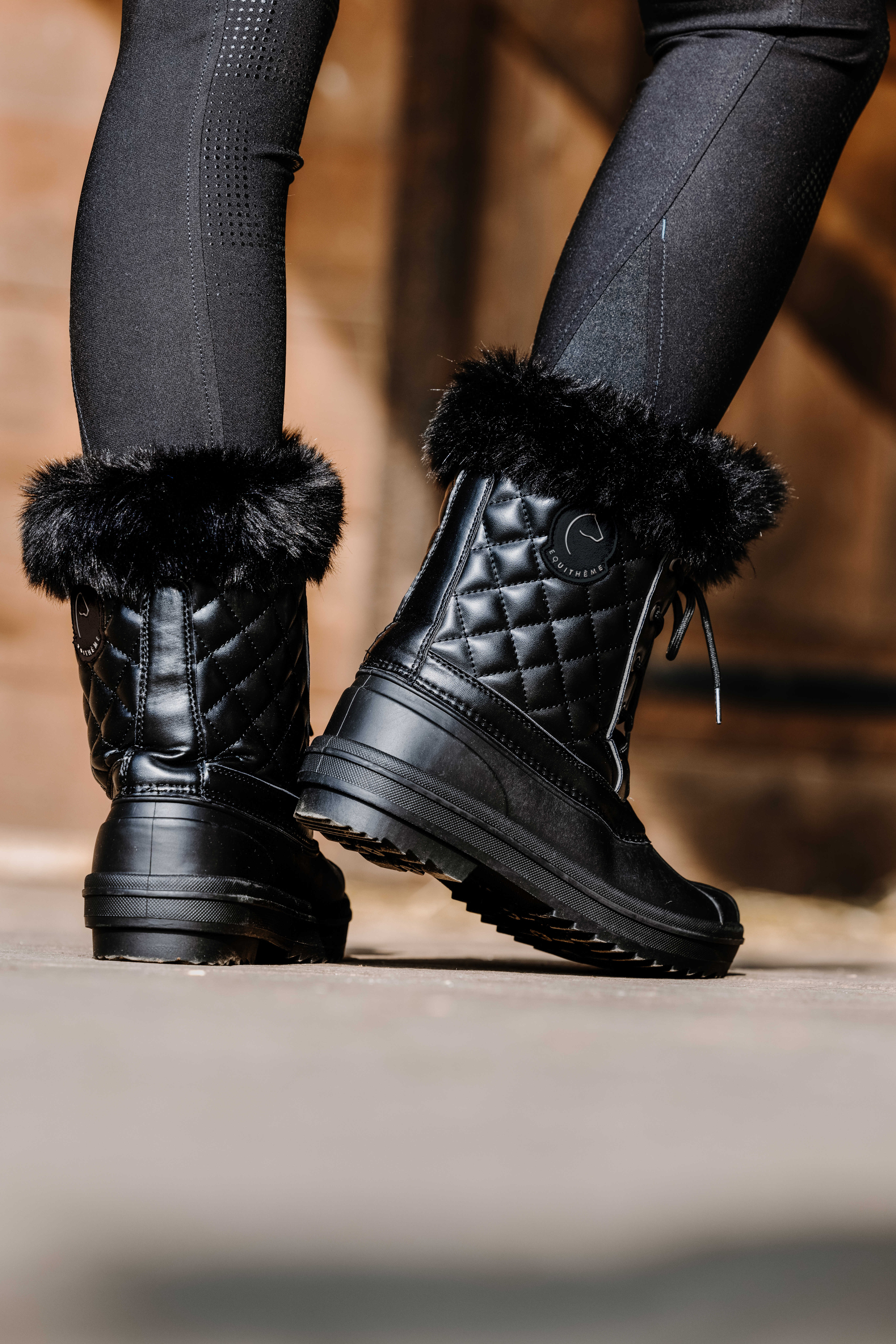 Botas de inverno Equithème Je t'aime Preto
