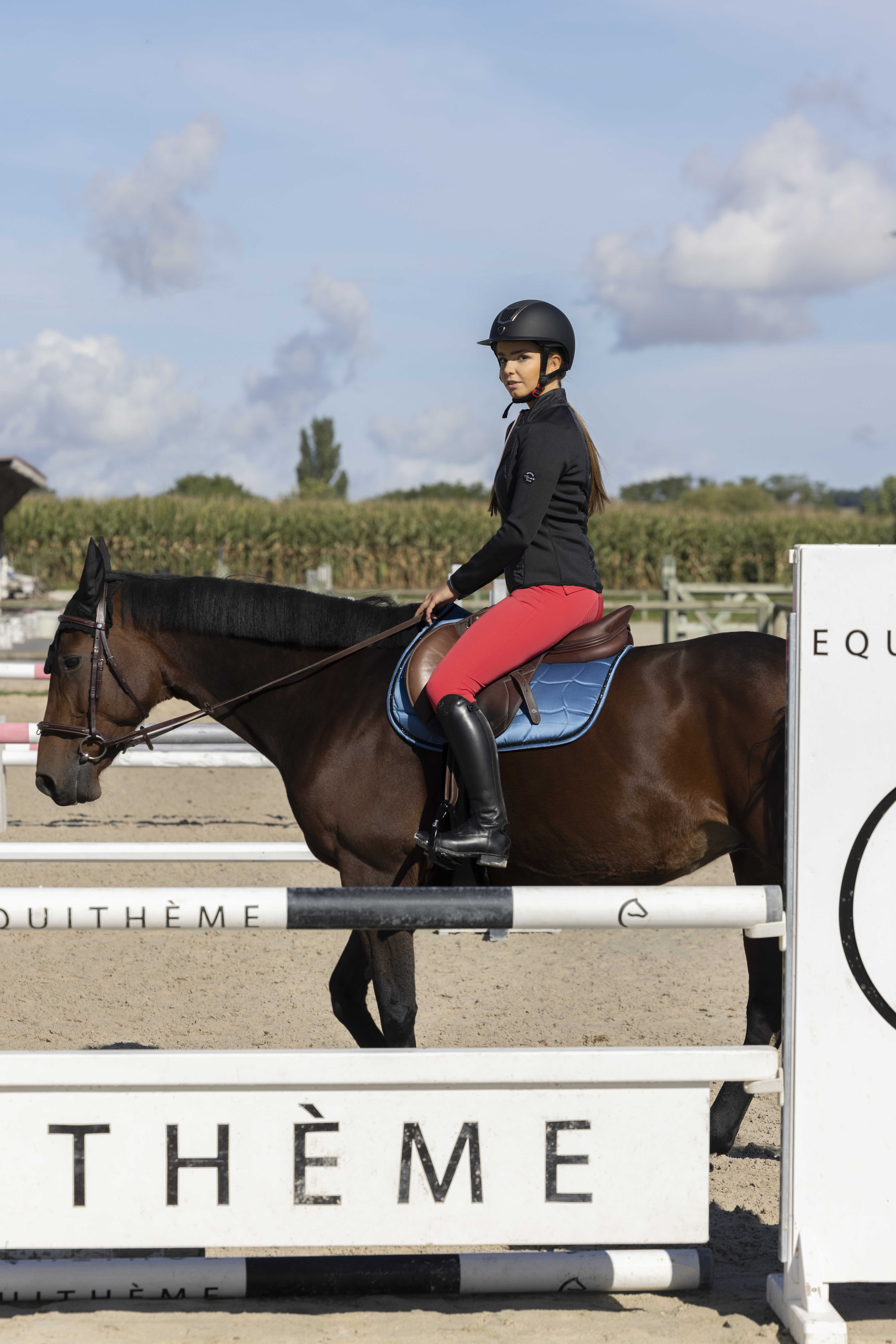 Casaco híbrido Equithème Olivia Preto