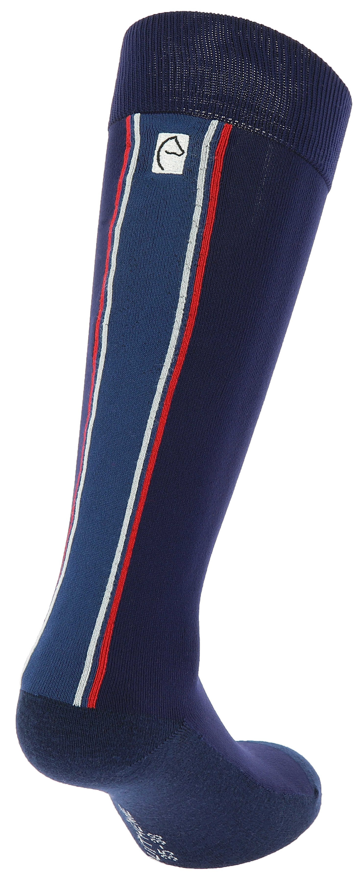 Meias Equithème Classic azul-branco-vermelho Azul-marinho Meias Equithème Classic azul-branco-vermelho Azul-marinho