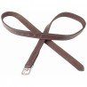 Estribos de couro e nylon T de T - Havana escuro