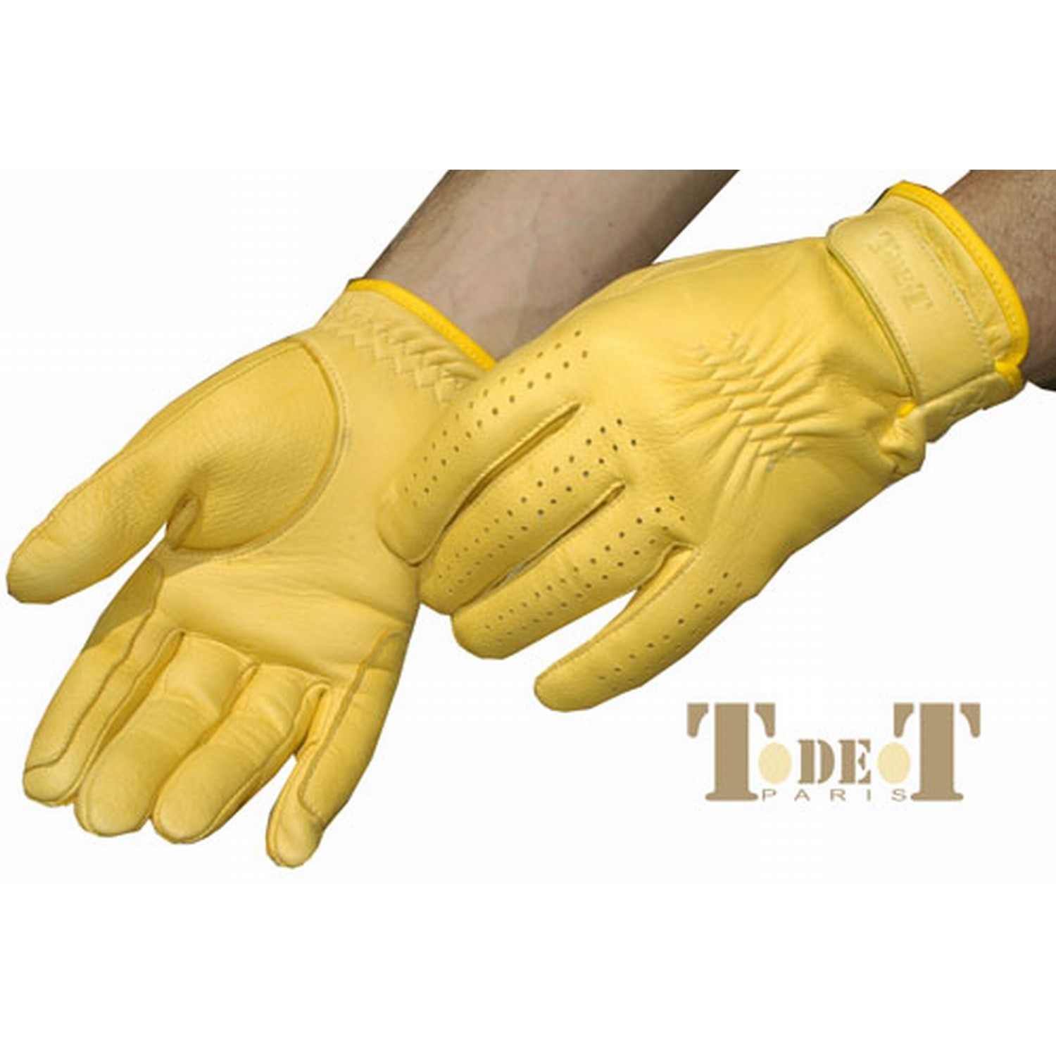 Luvas de camurça T de T Preto