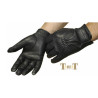 Luvas de camurça T de T - Preto