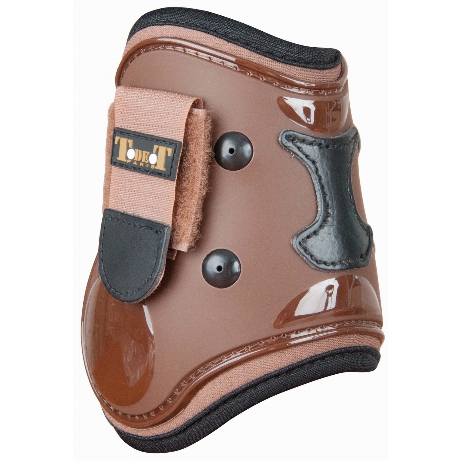 Protèges boulet coque et cuir T de T Marron / noir