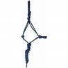 Cabresto etológico + corda T de T - Marinho / azul céu
