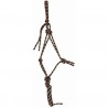 Cabresto etológico + corda T de T - Marrom / bege