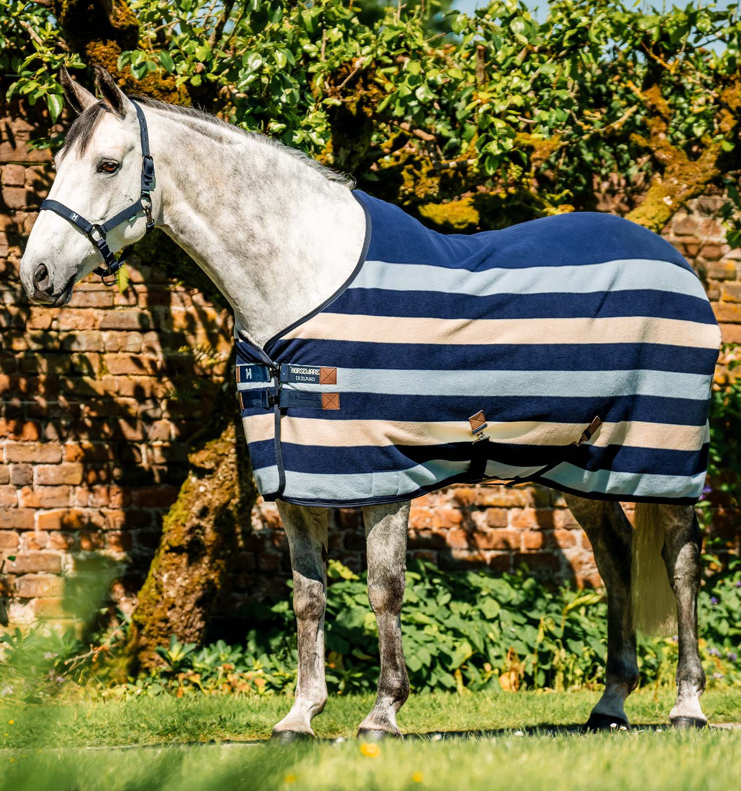 Cobertor de lã Horseware Newmarket Poney Fleece Cooler Marine witney Azul-marinho