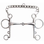 Freio Pelham bocal inteiro hastes grandes T de T