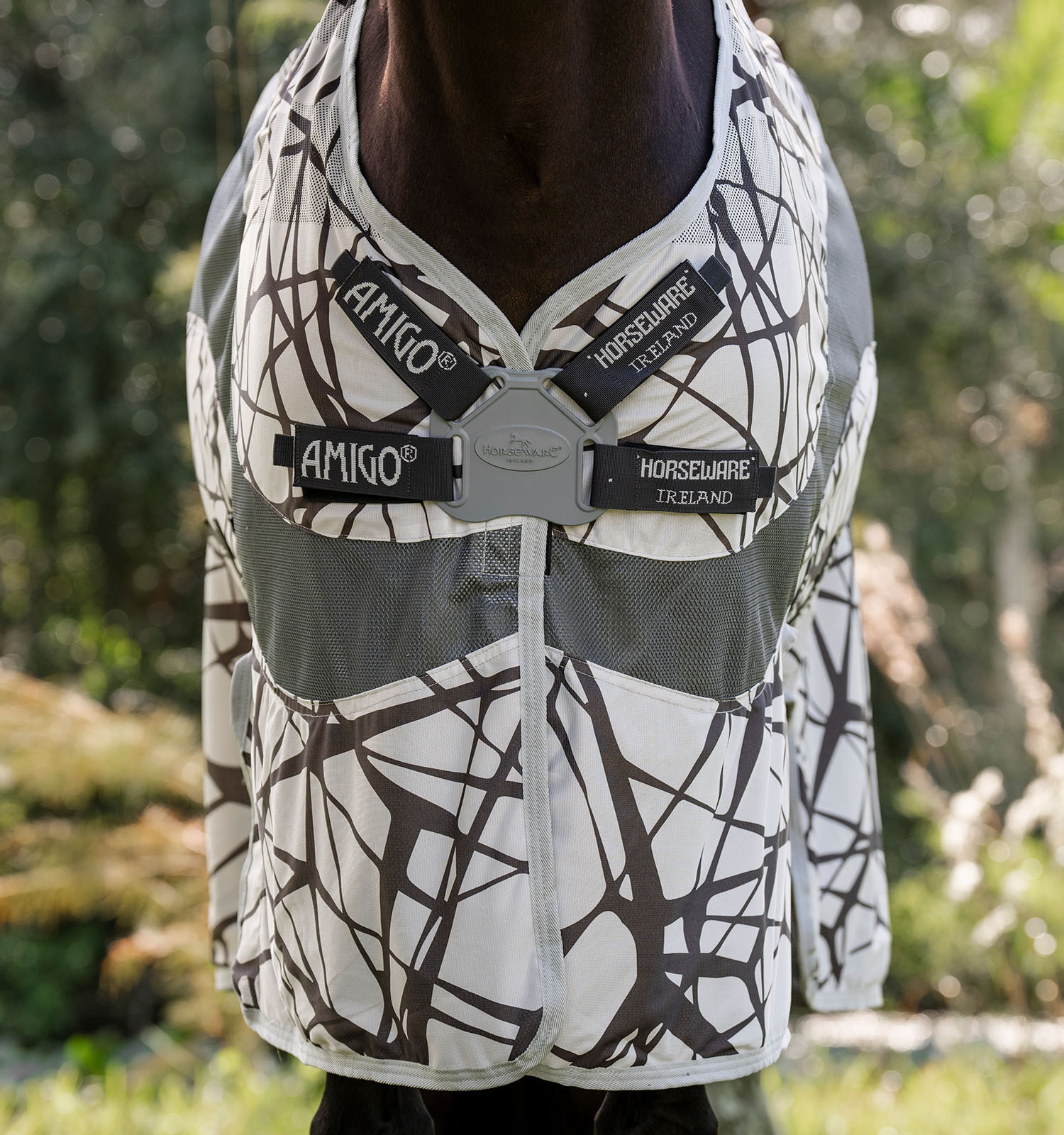 Capa antimoscas Horseware Amigo CamoFly 0g Cinza / laranja Cinzento