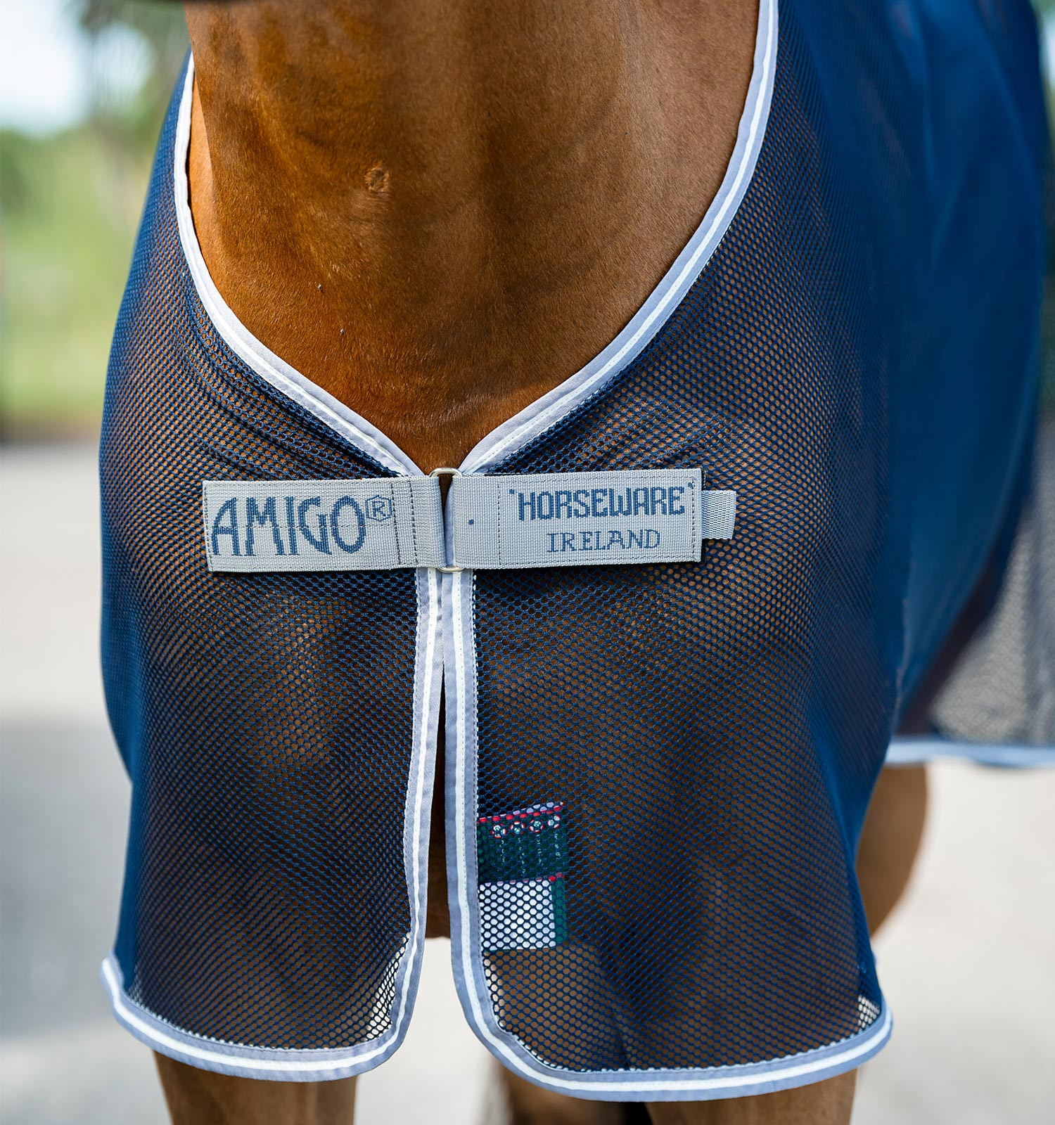 Camisa secante de rede Horseware Amigo 0g Marinho / prateado Azul