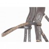 Cabeçada anatômica Hopper T de T com strass - Castanho / dourado