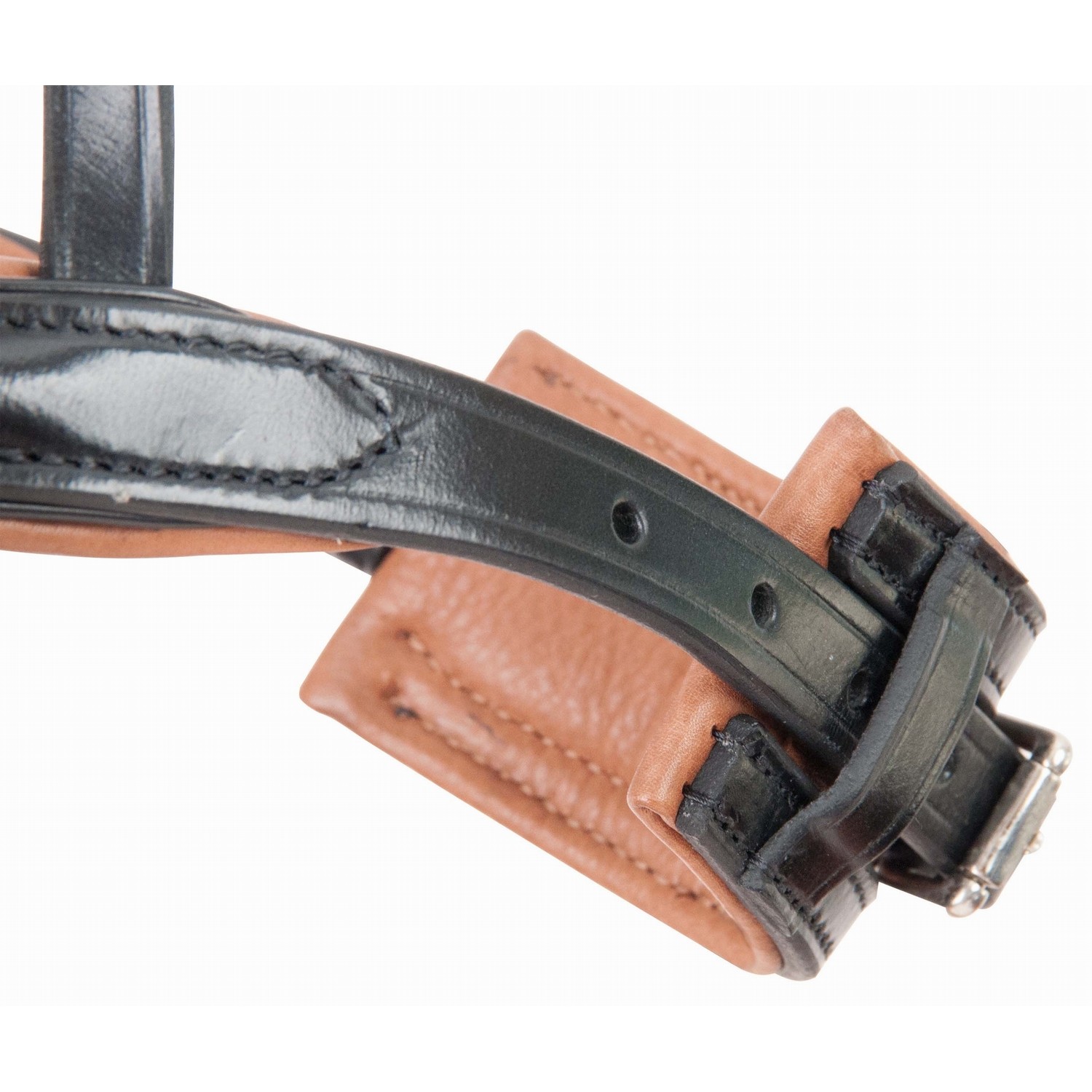 Bridon têtière anatomique Matisse T de T Marron / blanc Bridon têtière anatomique Matisse T de T Marron / blanc