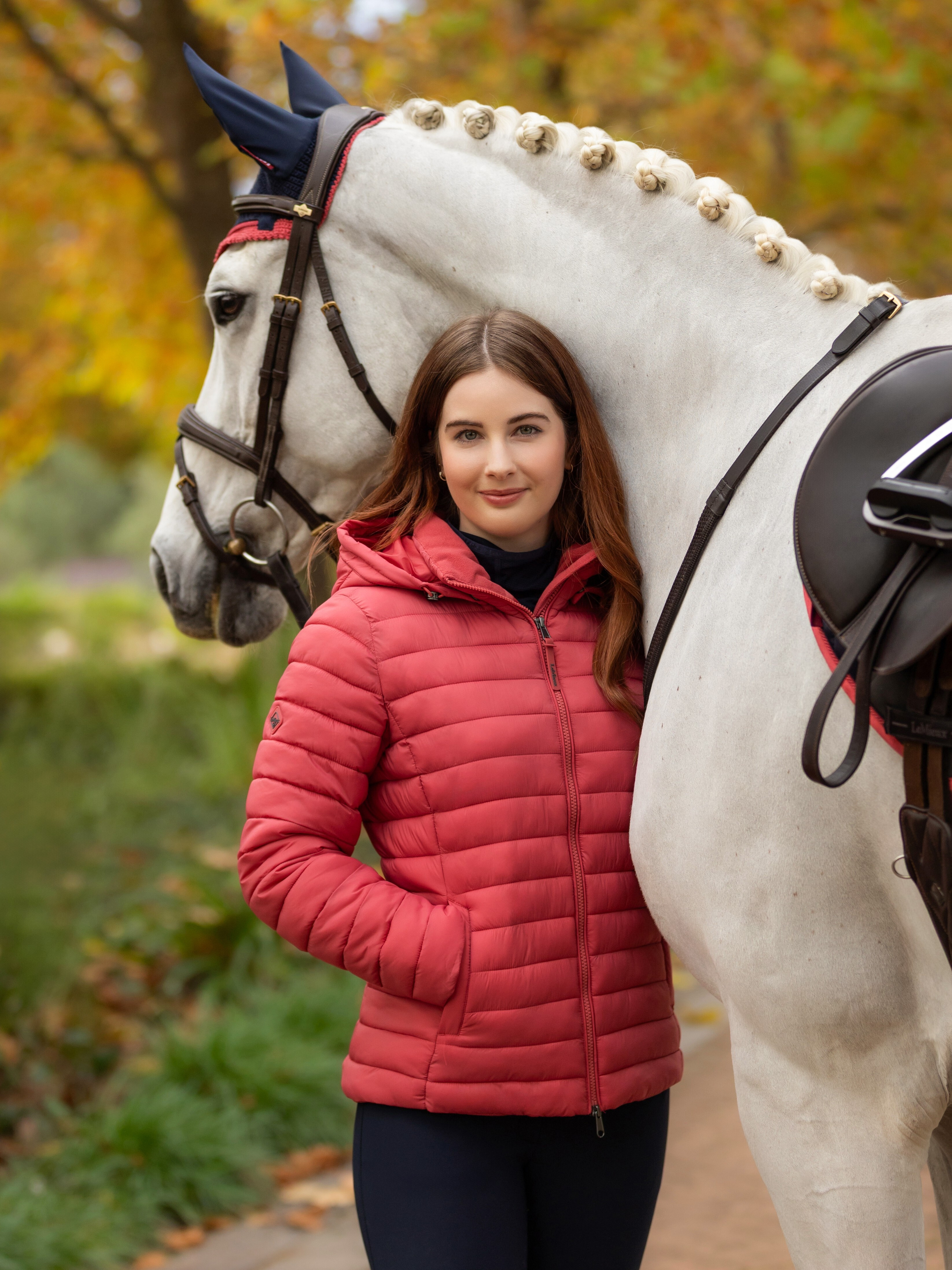 Casaco acolchoado com capuz LeMieux Tilly feminino Arando Rosa Casaco acolchoado com capuz LeMieux Tilly feminino Arando Rosa