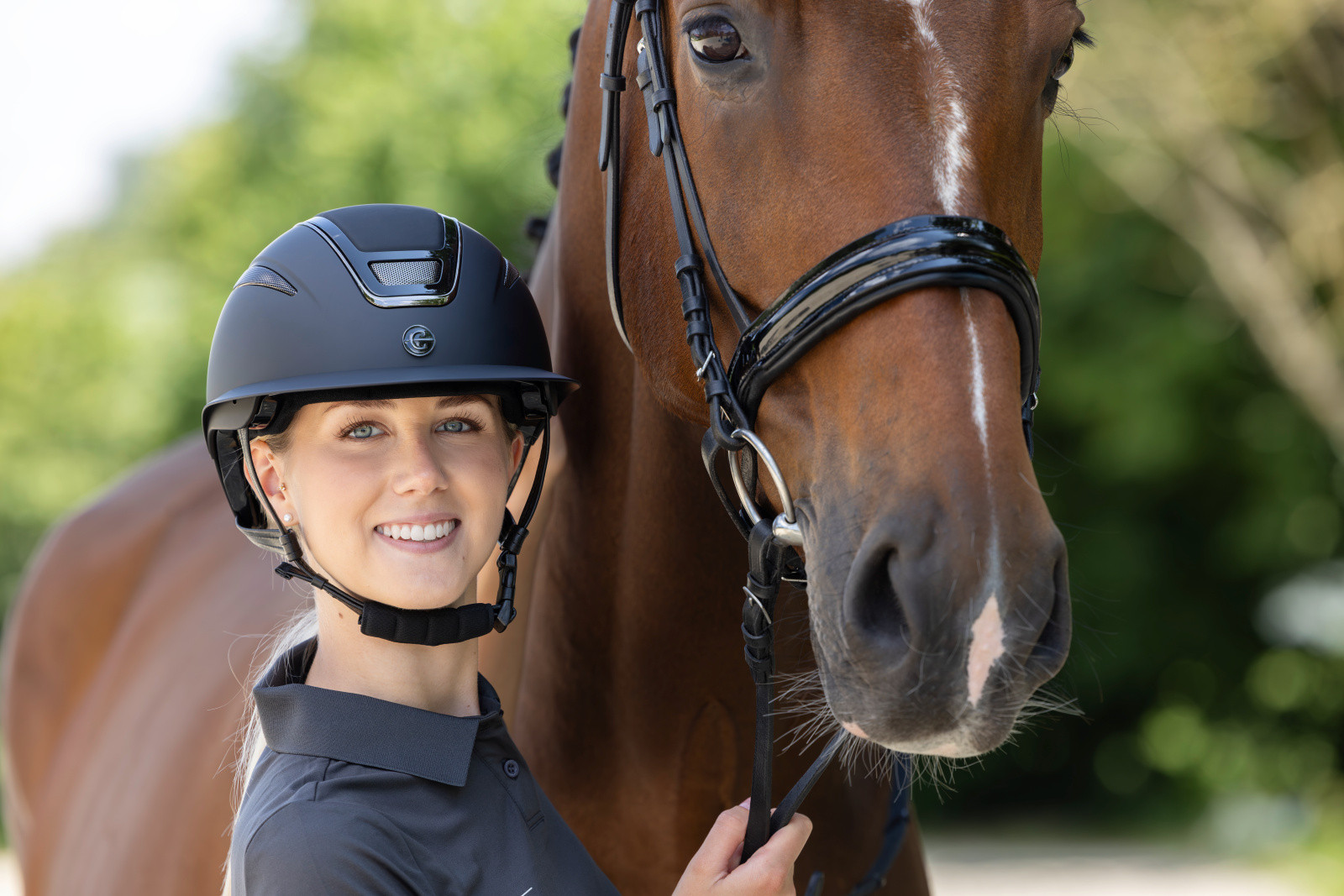 Capacete de equitação Elite Polo Covalliero Preto