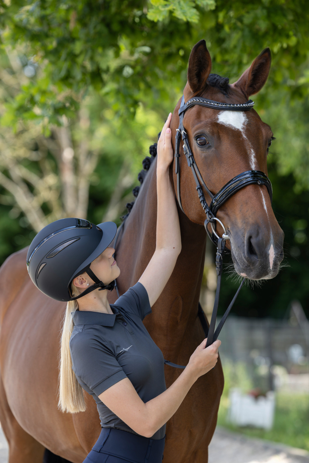 Capacete de equitação Elite Polo Covalliero Preto