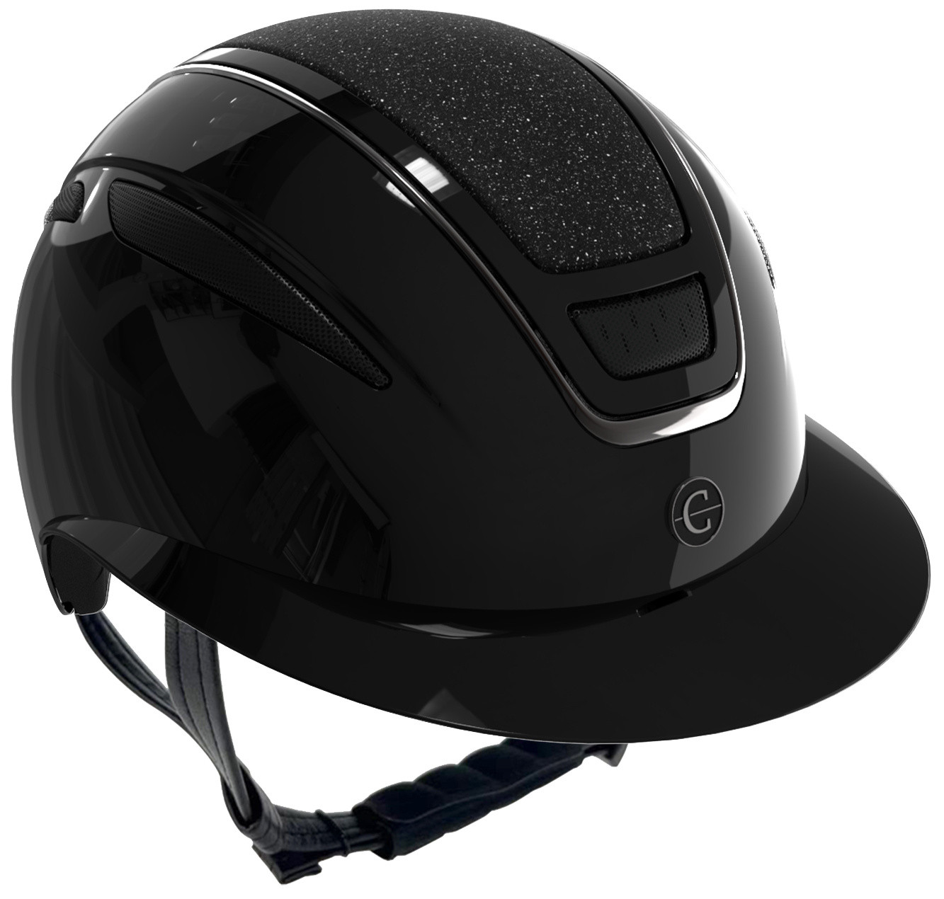 Capacete de equitação Elite Polo Covalliero Lacado preto