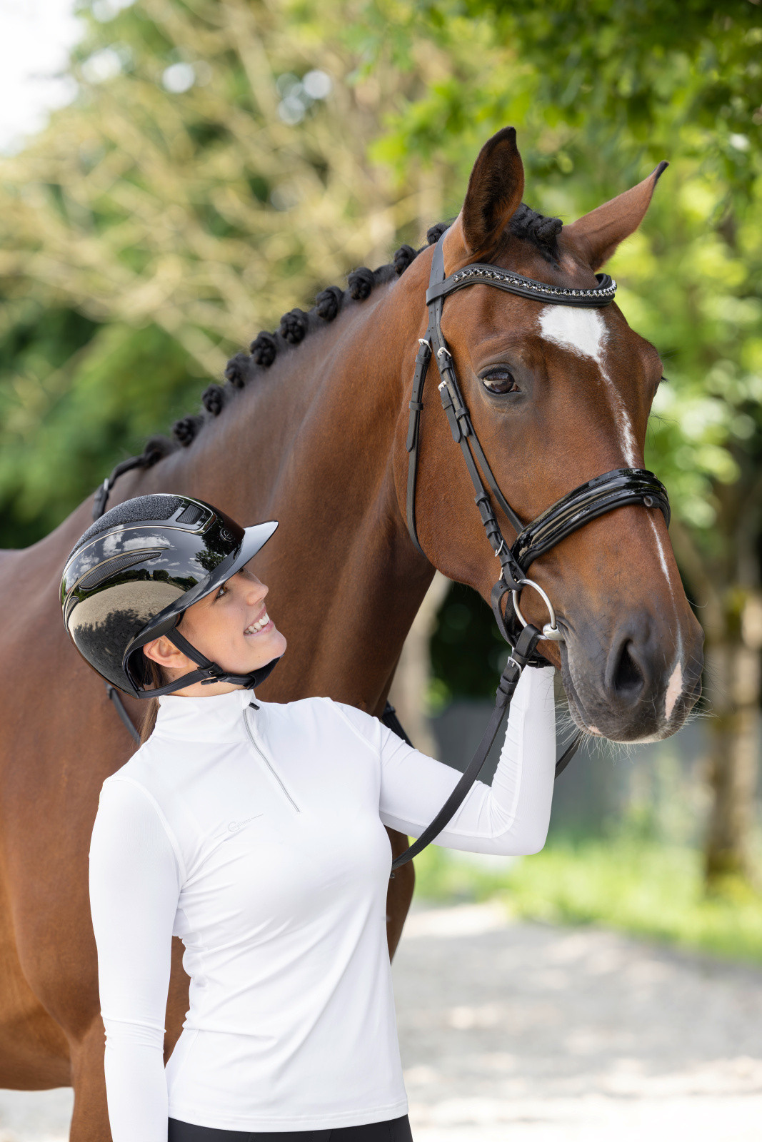 Capacete de equitação Elite Polo Covalliero Lacado preto